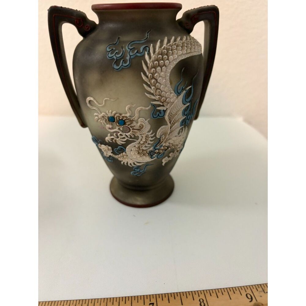 vtg Noritake dragon Handled Vase